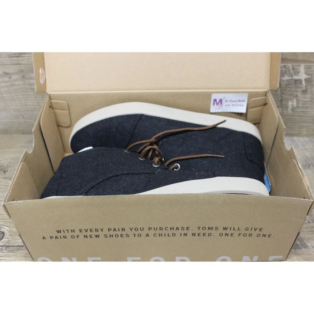 TOMS Paseo Mid Ankle Shoes Mens 8.5 Black Wool Casual Outdoor Cozy Urban Style
